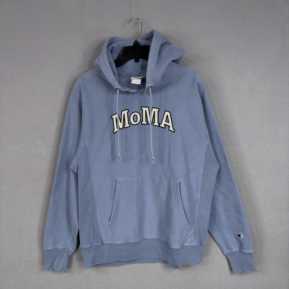 Champion MoMA Hoodie Mens Medium Reverse Weave Museum Of Modern Arts Pullover